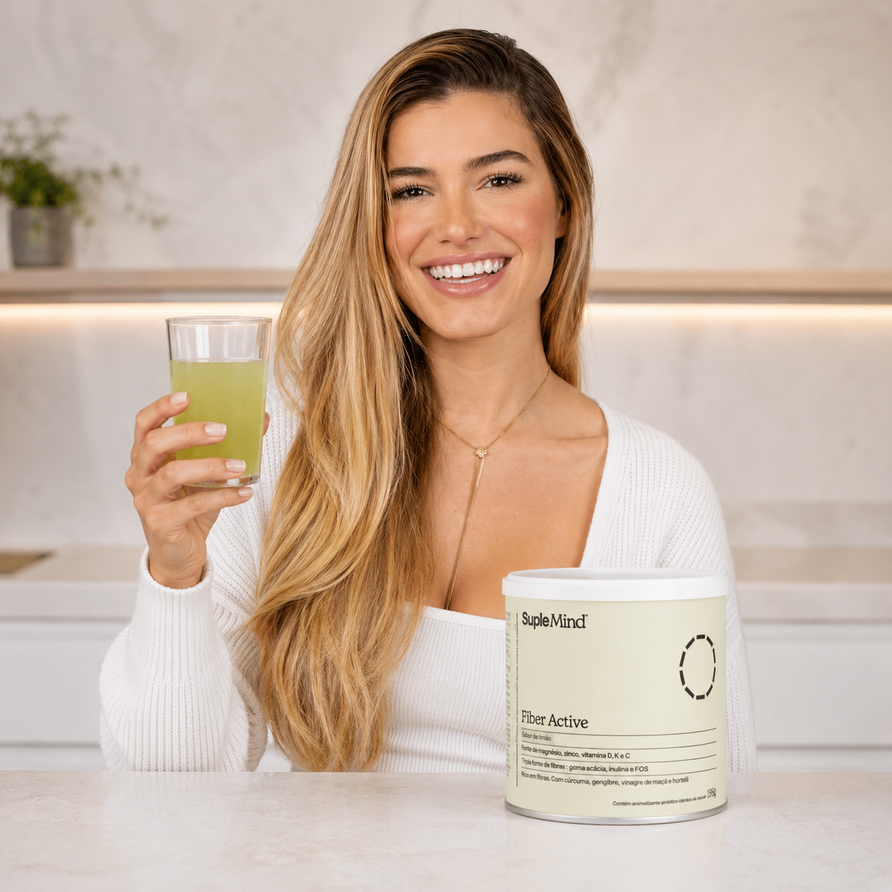 Júlia Vieira com Fiber Active SupleMind