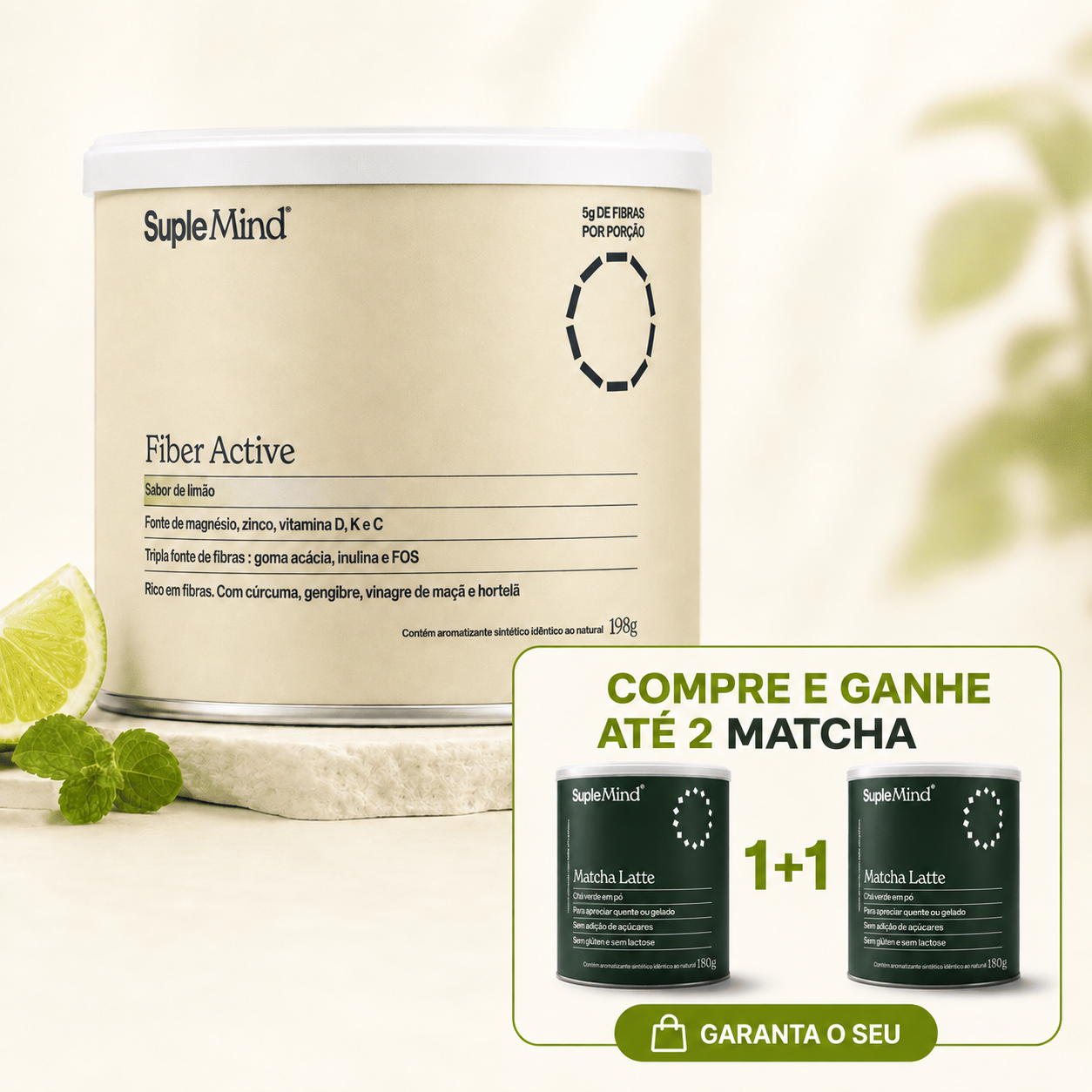 Fiber Active + Matcha Latte SupleMind