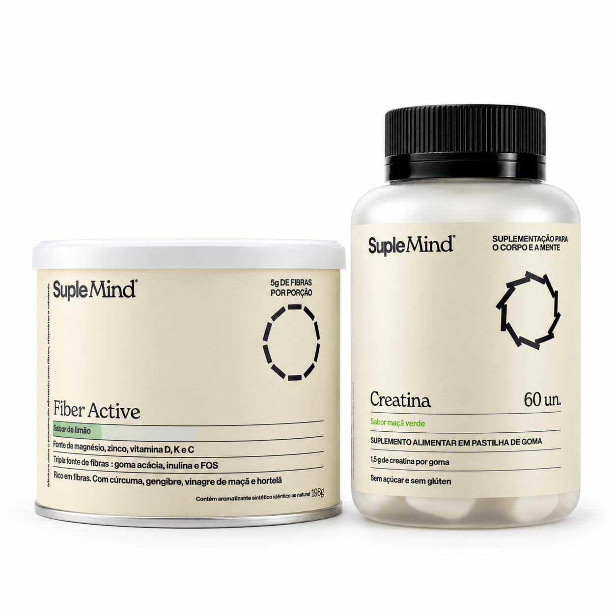 Kit com 1 Fiber Active e 1 Creatina Gummy